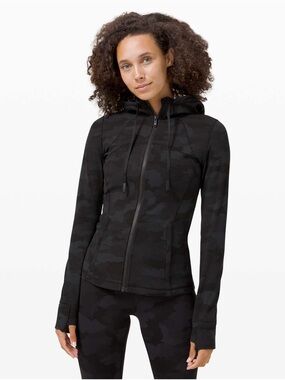 Lululemon Hooded Define Jacket Nulu Size 6 NEW Black Camo